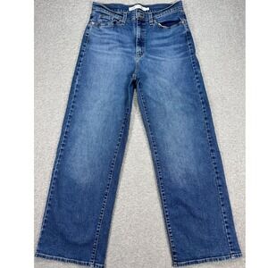 Levi's Jeans Women's 8 Blue Dark Wash High Rise Original Wide Leg Baggy Fit